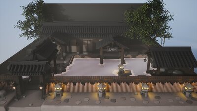 Stylized Japanese Onsen & Hot Spring 