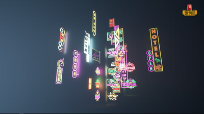 "30" Cyberpunk /Neon Sign Material / Package / AI SOURCES 