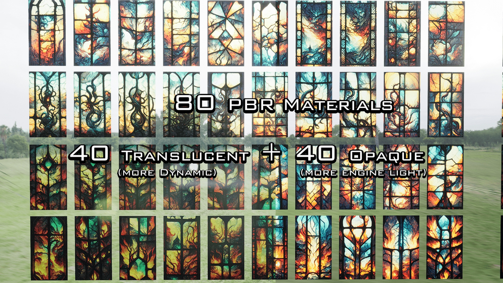 Sublime Stained Glass Materials: Pack 03 