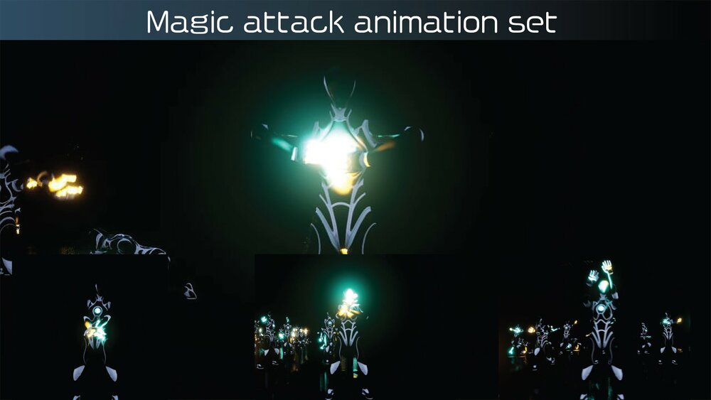 Magic attack animation set - [144 HD Mocap Animations] 