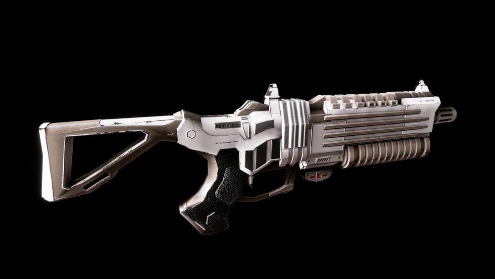 Sci-Fi Futuristic Laser Rifle 