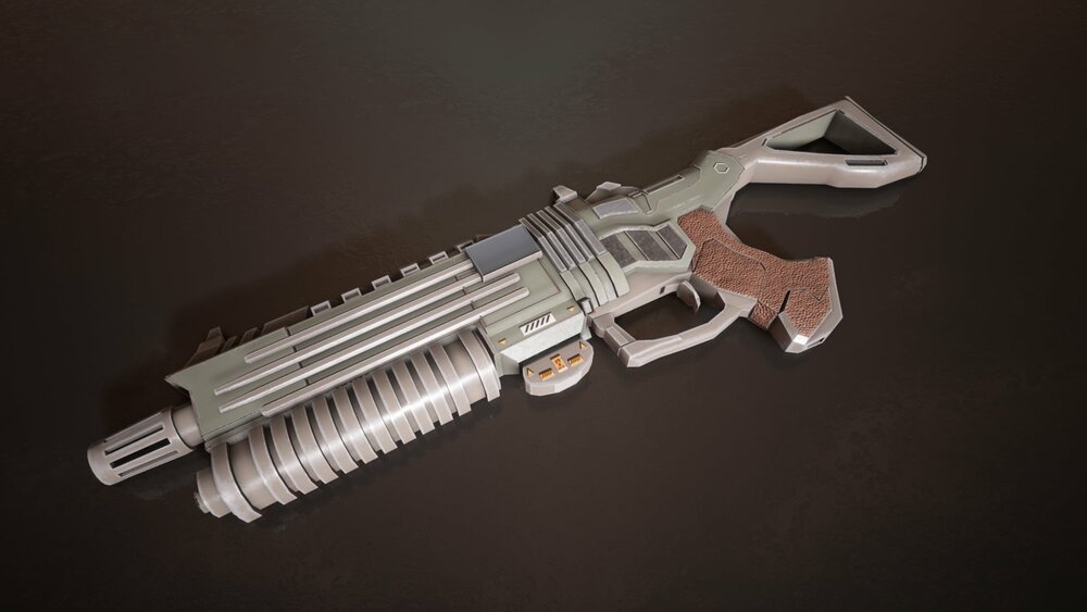 Sci-Fi Futuristic Laser Rifle 