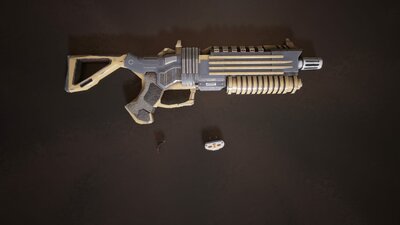 Sci-Fi Futuristic Laser Rifle 