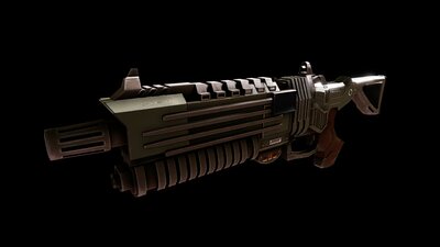 Sci-Fi Futuristic Laser Rifle 