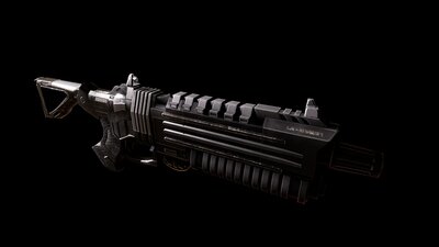 Sci-Fi Futuristic Laser Rifle 