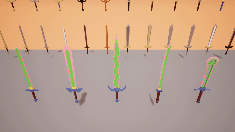 Klian's LowPoly Sword Pack (Customizable) 