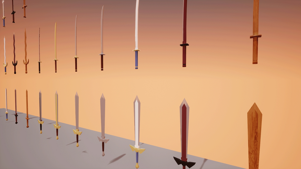 Klian's LowPoly Sword Pack (Customizable) 