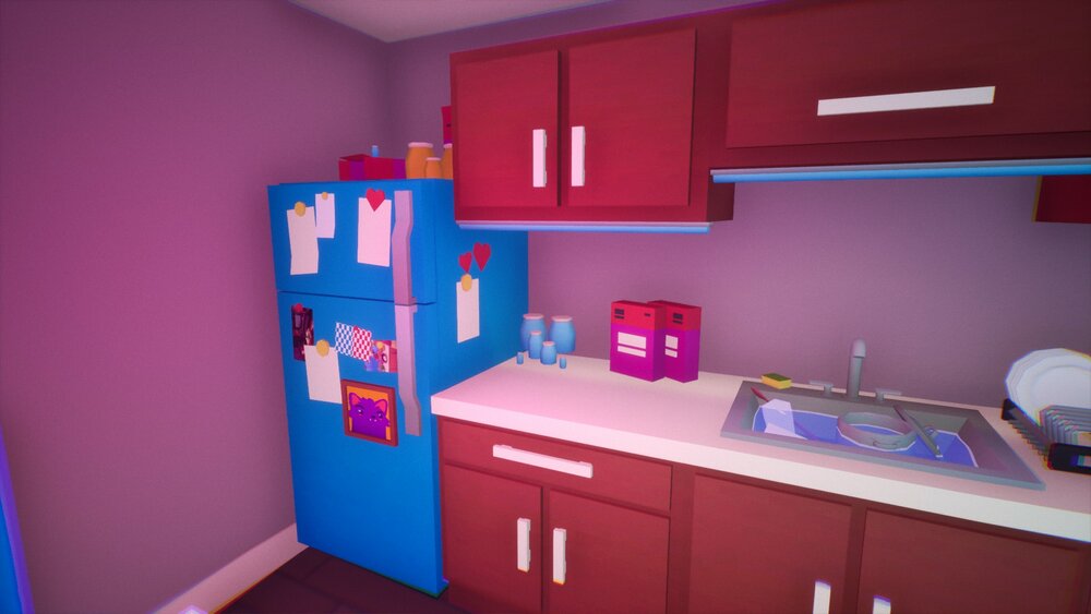 Low Poly House Interior - Kitchen 