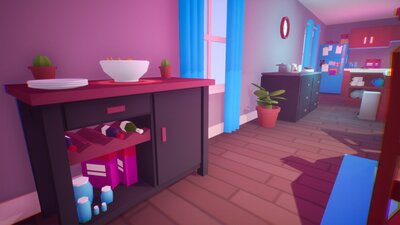 Low Poly House Interior - Kitchen 