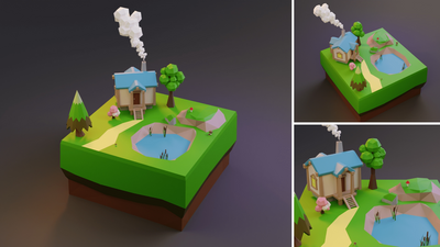 Low Poly Worlds Islands Exteriors Pack 5 