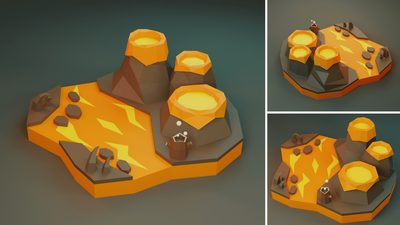 Low Poly Worlds Islands Exteriors Pack 5 