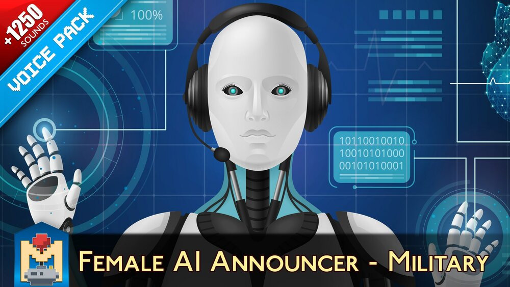 Military AI Female Voice Announcer 