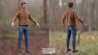 Man - Autumn Outfit 8 - Modular - Rigged 