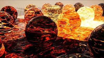 Realistic Active Volcano / Lava Animated Material Pack 4K 