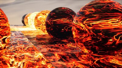 Realistic Active Volcano / Lava Animated Material Pack 4K 