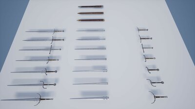 Medieval modular swords 