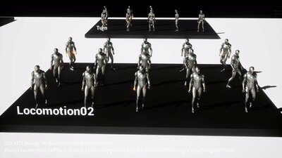 268 HD mocap W-Knives combat Animations Complete set-Root/Locomotion/InPlace 