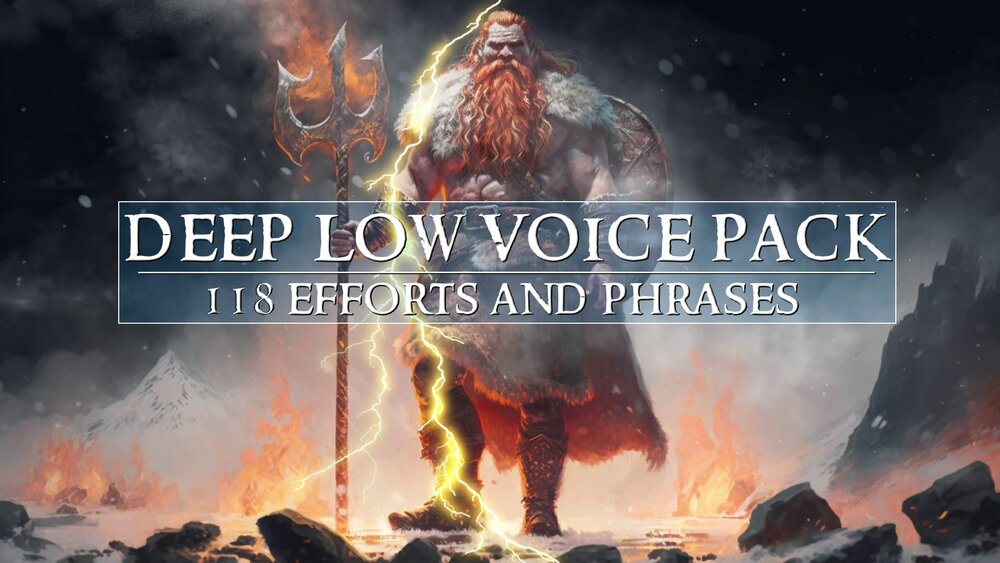 Deep Voice Warrior Pack 118 Efforts and Phrases 