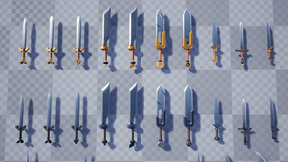 Stylized Weapons PBR Asset Pack Vol.1 