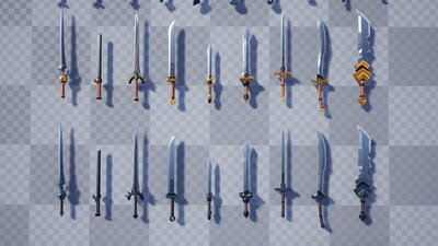 Stylized Weapons PBR Asset Pack Vol.1 