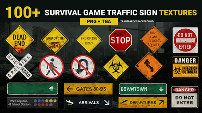 SURVIVAL GAME TRAFFIC SIGNS (TEXTURE PACK) 