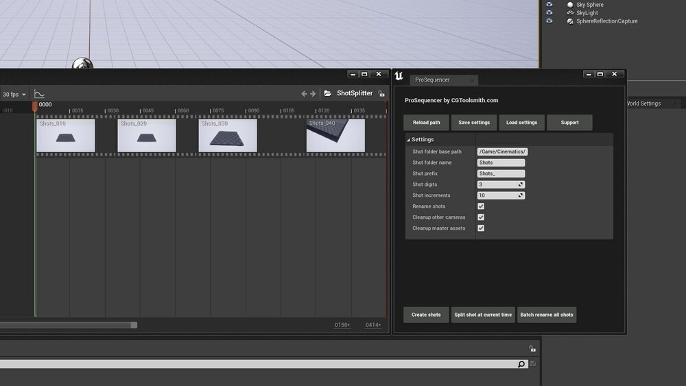 ProSequencer - Shot splitter 