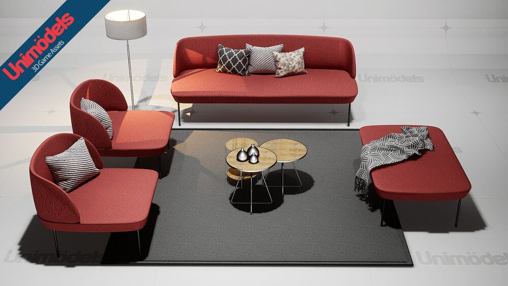 Sofas and Decoration Vol. 1 by Unimodels 