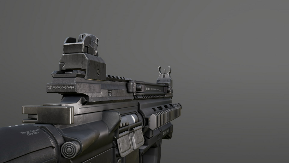 Animated Short Stroke Assault Rifle FPS Weapons Pack 