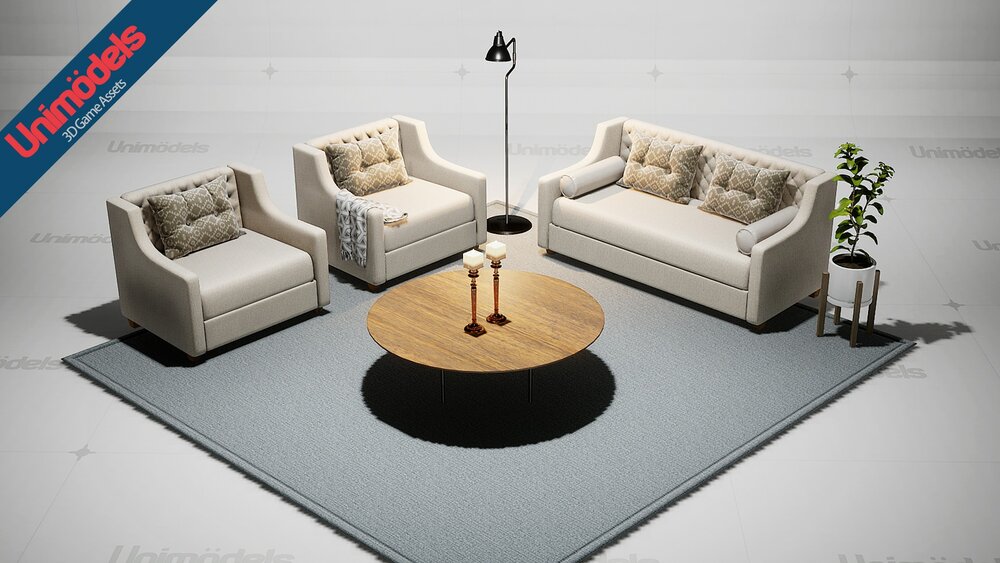 Sofas and Decoration Vol. 1 by Unimodels 