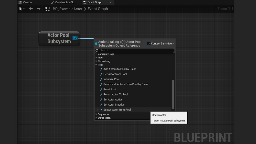 Actor Pooling Subsystem 