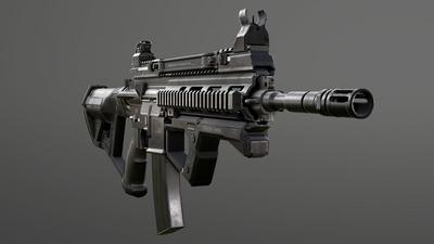 Animated Short Stroke Assault Rifle FPS Weapons Pack 