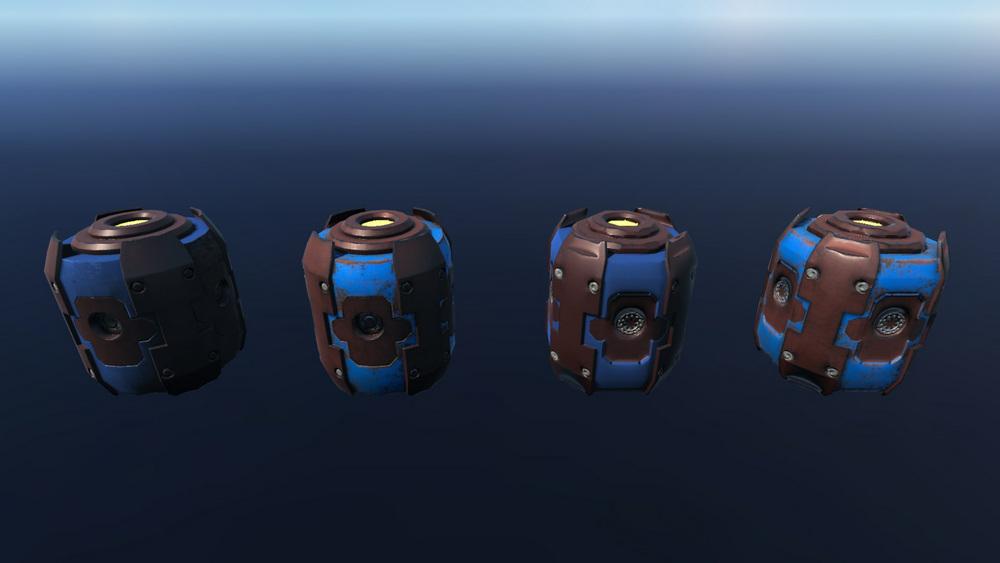 PBR sci-fi exterior props: 10 barrels 