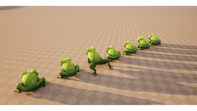 Cartoon Frog Animated 3D Model 