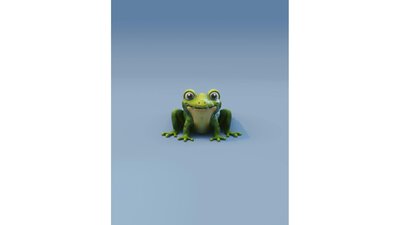 Cartoon Frog Animated 3D Model 