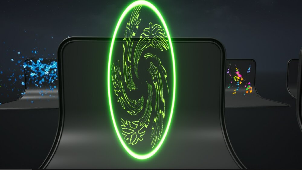 Particals FX Effect with shield Portal leaf Snow 