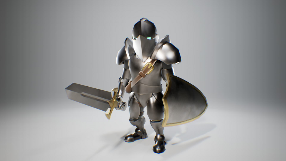 Stylized Low Poly Knight 