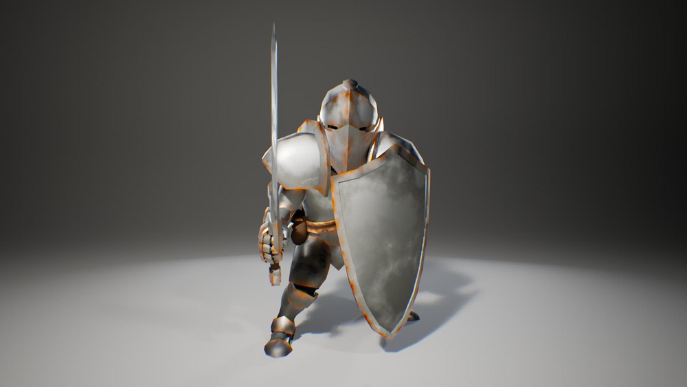 Stylized Low Poly Knight 