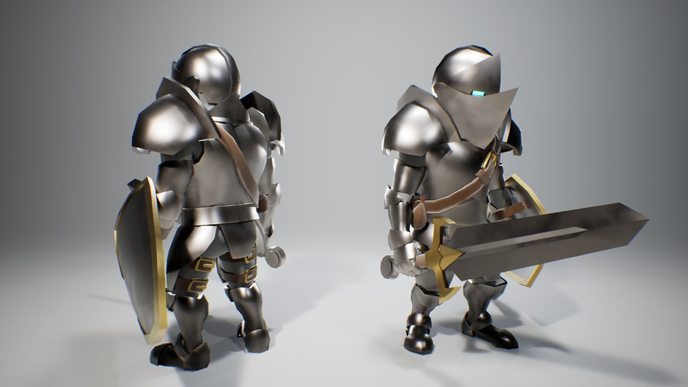 Stylized Low Poly Knight 