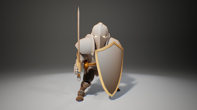 Stylized Low Poly Knight 