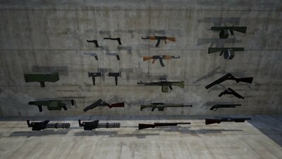 25 Low Poly Guns 