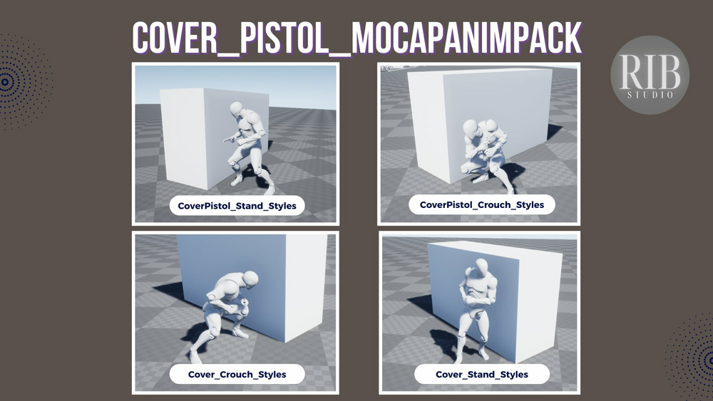 Cover Pistol MocapAnimPack 