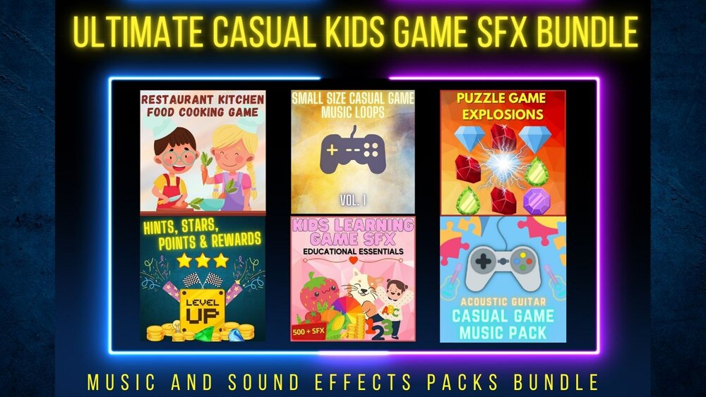 Ultimate Casual Kids Game SFX & Music Bundle 