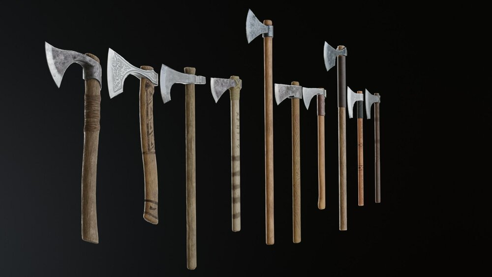 Medieval Ax Set 01 