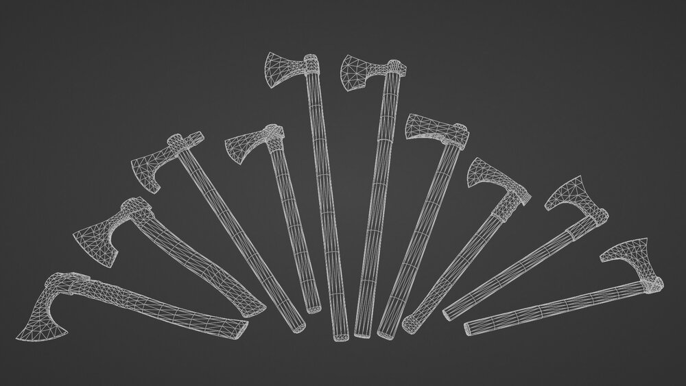 Medieval Ax Set 01 