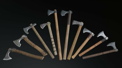 Medieval Ax Set 01 