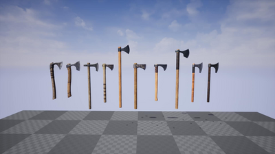 Medieval Ax Set 01 