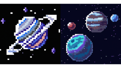 Pixelated Planets 