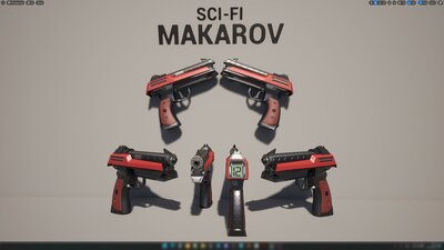 Sci-Fi Makarov Pistol 