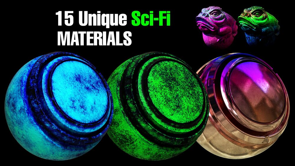 15 Unique Sci-Fi Materials - 4K  Texture 