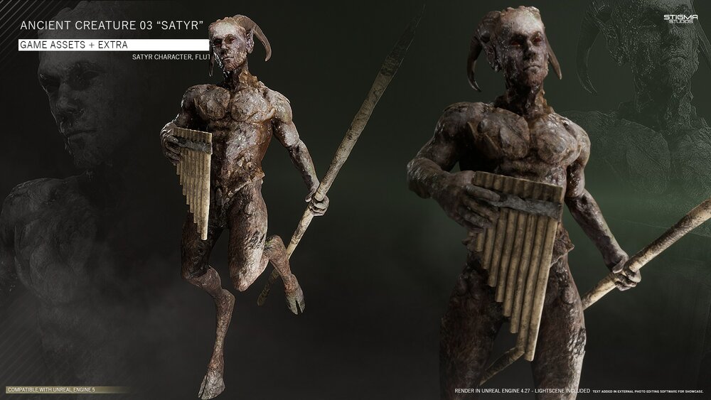 Ancient Creature 03 "Satyr" - Game Assets + Extra 